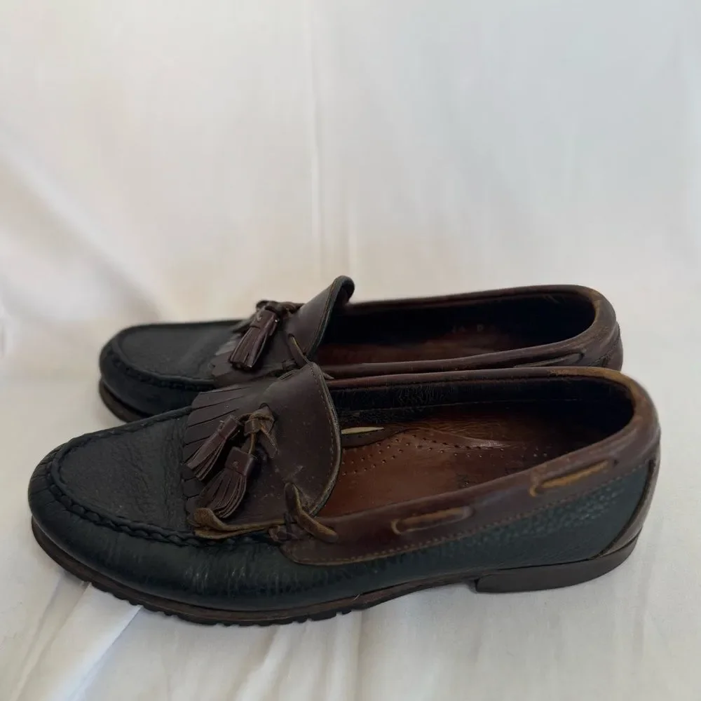 Allen Edmonds Size 8.5 D Nashua Tassel‎ Loafers Slip On Dress Shoes Black/Brown
